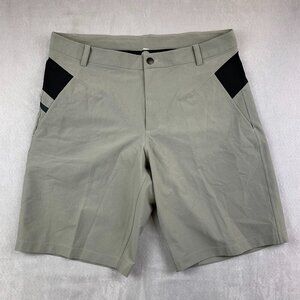 Lululemon Mens Shorts 36 Gray-Green Hike 'n Bike 11" Hiking Cycling Stretch
